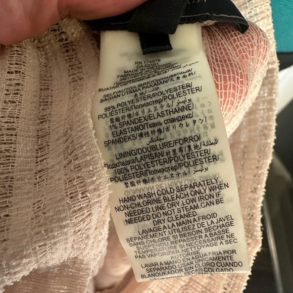 BCBGMAXAZRIA Pink Nude Semi-Sheer Long-sleeve Bodysuit - Picture 15 of 15